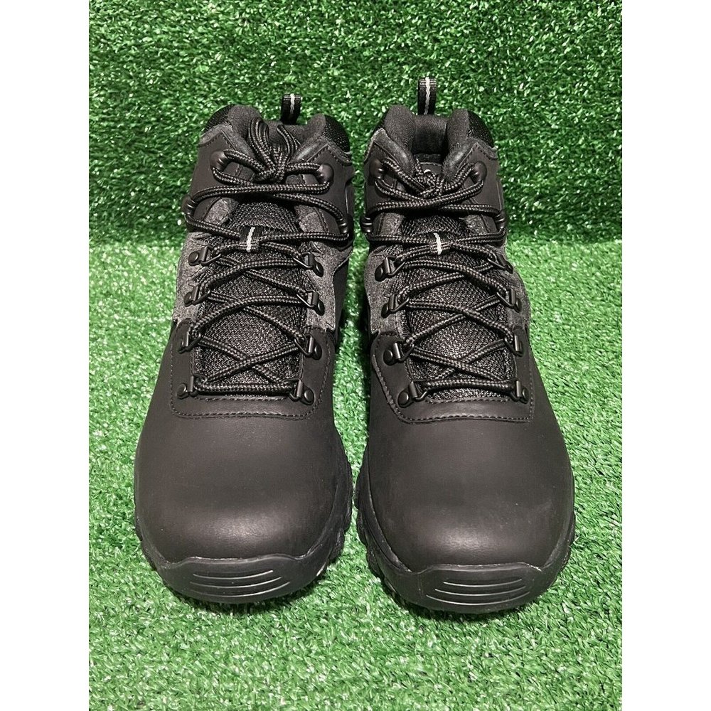 Columbia Mens Newton Ridge Plus II Waterproof Hiking Boots Classic Leather Black - Picture 6 of 9
